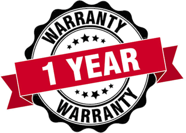 1 year warranty badge.